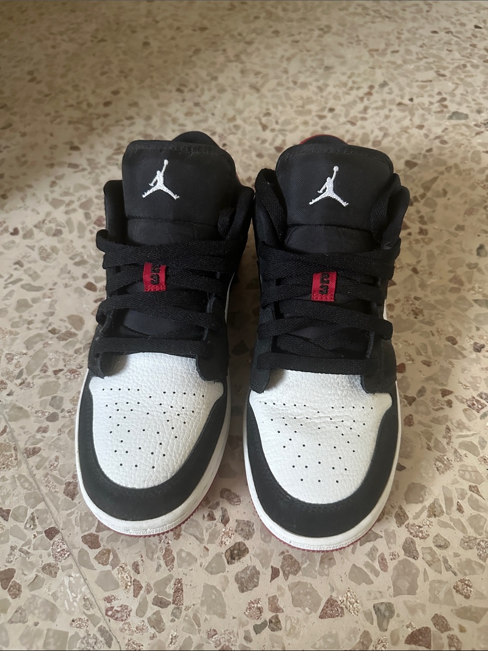 Nike Air Jordan 1 Low Black White Red Accents
